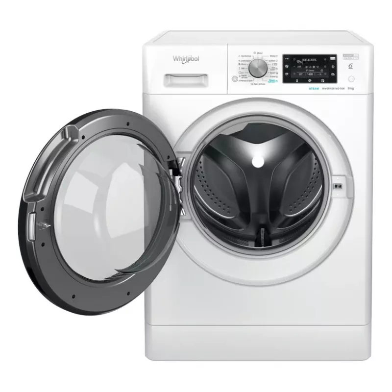 Máquina de lavar WHIRLPOOL FFD 9489 BV EE, 9 kg, 1400 rpm, classe energética A, profundidade 63 cm, motor inverter, portas pretas