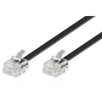 Cabo telefónico Microconnect MPK186 RJ11 RJ11 6 m preto