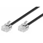 Cabo telefónico Microconnect MPK186 RJ11 RJ11 6 m preto
