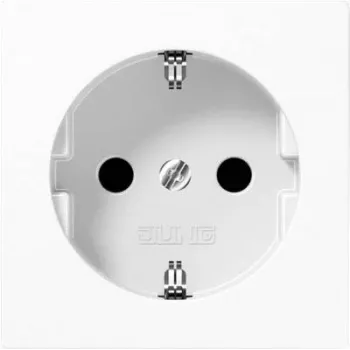 Tomada CEE 7/3 Jung A 1520 KI WW, branco, duroplasto, 250 V, 16 A, 55×55 mm