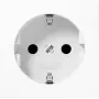 Tomada CEE 7/3 Jung A 1520 KI WW, branco, duroplasto, 250 V, 16 A, 55×55 mm