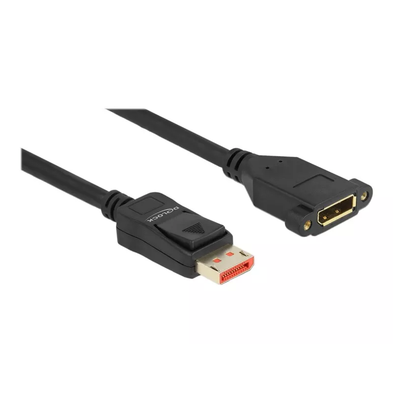 Cabo de extensão DisplayPort com montagem em painel DeLOCK 87095 8K 60 Hz 1 m