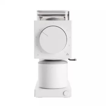 Moinho de café elétrico Fellow Ode Gen 2 — 140 W, mós de aço inoxidável, capacidade de 100 g, branco
