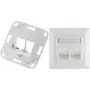 Tomada de rede ShiverPeaks 08-10100 Keystone 2 portas — encaixe Keystone 2 portas para tomadas de rede