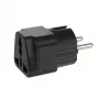 Maclean MCE155 adaptador de ficha universal, tomada UK para ficha UE, preto