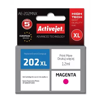Tinta Activejet AE-202MNX (substituto para Epson 202XL H34010; Supreme; 12 ml; magenta)