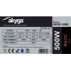Fonte de alimentação ATX Akyga AK-B1-500E Basic 500 W, PFC passivo, ventoinha de 120 mm, cinzento