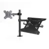 Suporte de secretária ART L-24 para monitor LED/LCD de 13-32" + portátil de 10-15,6", VESA 75x75/100x100, preto
