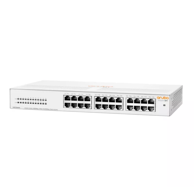 HPE Aruba Networking Aruba Instant On 1430 24G não gerido L2 Gigabit Ethernet (10/100/1000) 1U branco