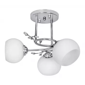 Lustre de teto Activejet Classic IRMA níquel triplo 3xE27 para sala de estar