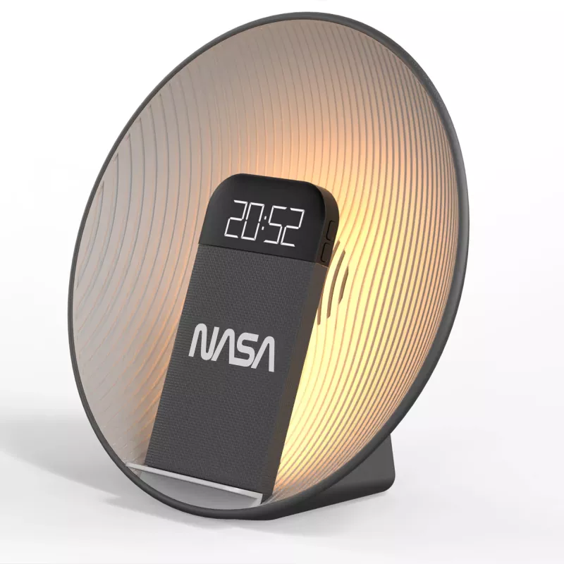 Altifalante Bluetooth/despertador/carregador sem fios NASA SPC600