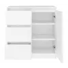 Cómoda Top E Shop Topeshop 1D3S BIEL KPL — branco, corpo em aglomerado, 3 gavetas