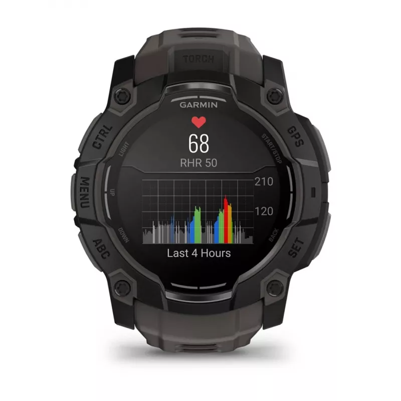 Garmin Instinct 3 AMOLED 3.3 cm (1.3) 50 mm Digital 416 x 416 píxeis Ecrã tátil preto GPS (Satélite)