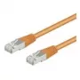 Cabo de rede CAT 5e Wentronic Goobay, F/UTP, laranja, 0,5 m - mistura de cobre CCA (93456)