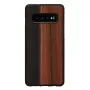 Capa para smartphone Man and Wood para Samsung Galaxy S10 — ébano preto, parte traseira protetora em madeira e para-choques