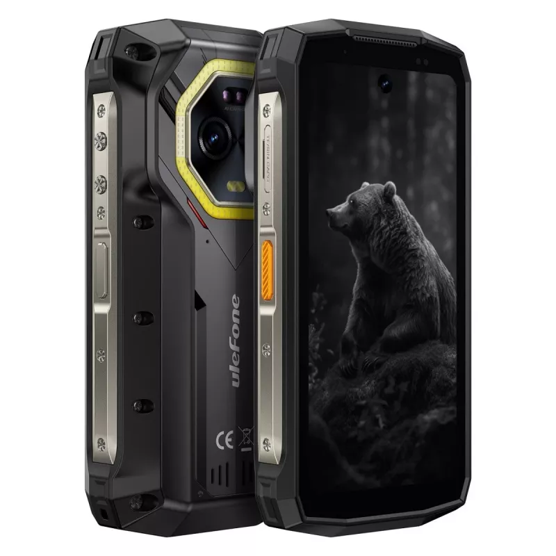 Ulefone Armor Mini 20 smartphone, 4,7 polegadas, Helio G99, 8GB RAM, 256GB, 6200 mAh, Android 14, preto