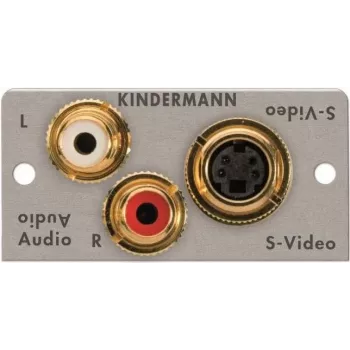 Módulo de painel frontal de encastrar Kindermann 7444-531 — 2x RCA e conector Mini-DIN de 4 pinos