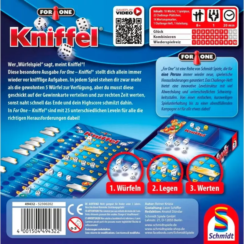 For One - Kniffel, jogo de dados