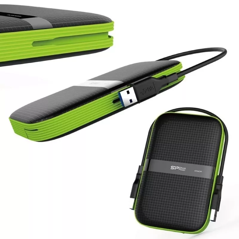 SILICON POWER Armor A60 - Disco - 5TB - externo (portátil) - 2.5 (6,4 cm) - USB 3,1 Gen 1 - Preto (SP050TBPHDA60S3K)