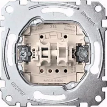 Interruptor basculante Merten MEG3715-0000, 1 polo, metálico, 250 V AC, 10 A