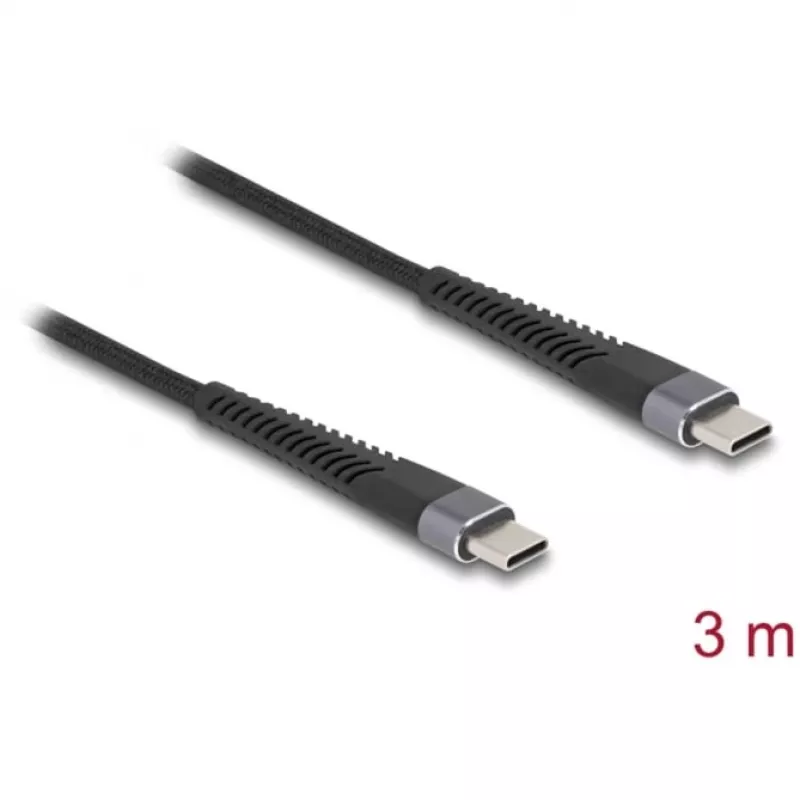 Cabo USB DeLOCK 81126 USB 2.0 3m USB C preto