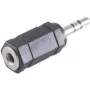 Conector de cabo ShiverPeaks BS57016 3,5 mm preto macho/fêmea