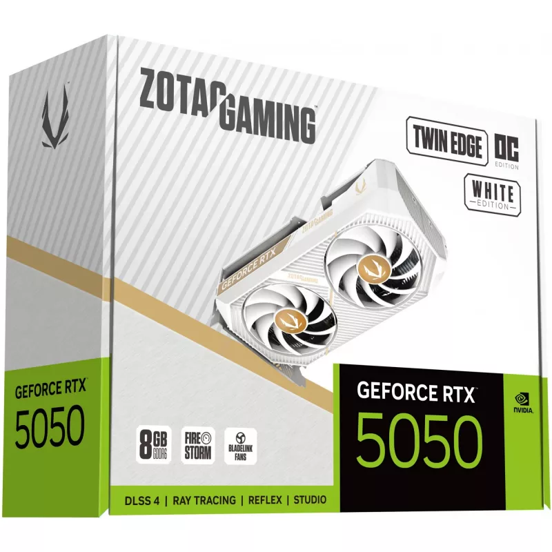 ZOTAC GAMING GeForce RTX 5050 Twin Edge OC 8GB GDDR6 Branco Placa gráfica