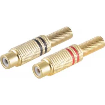 Conector de fio RCA dourado ShiverPeaks BS52021-SET