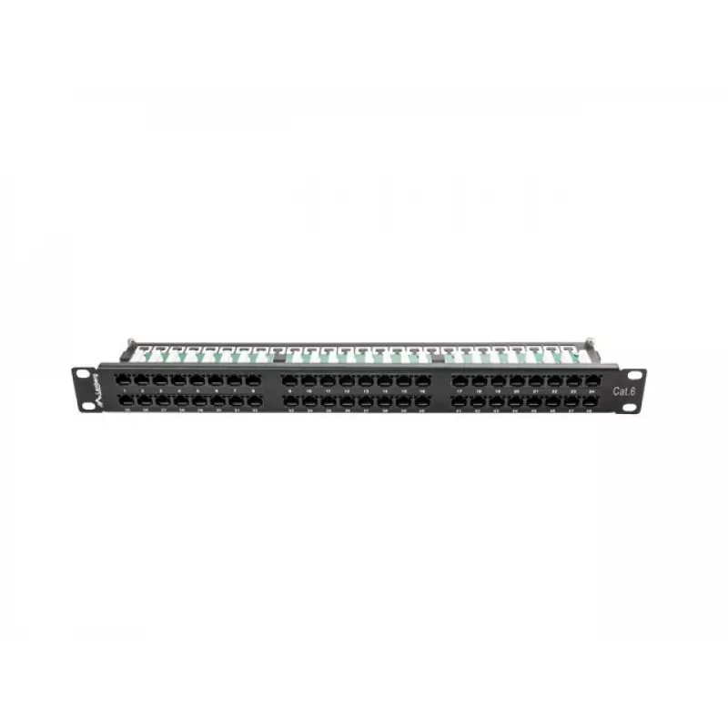 Lanberg PPU6-1048-B - Patch panel - 1U - 19 polegadas