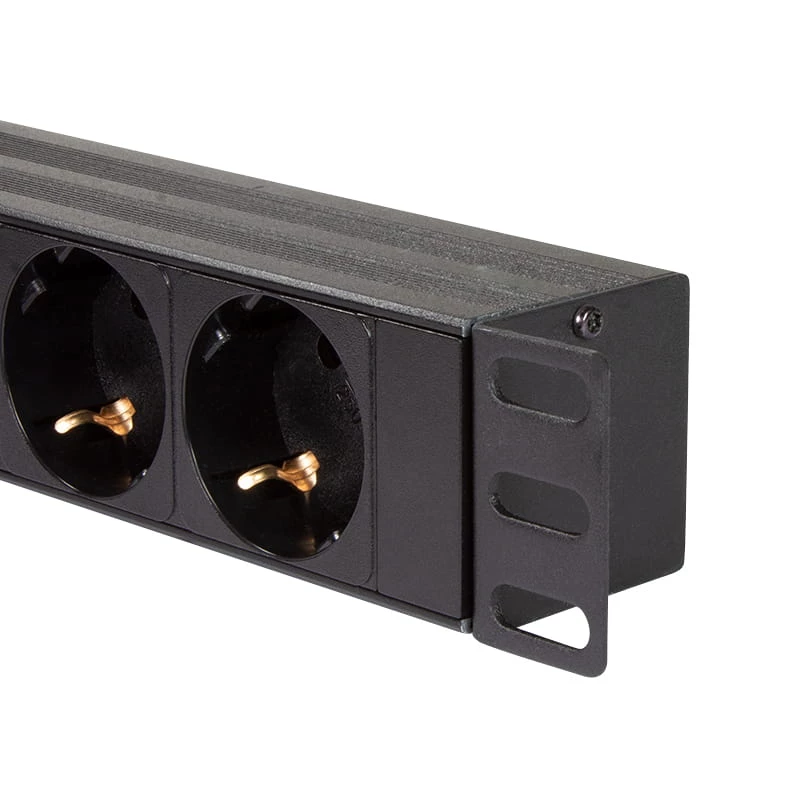 LogiLink - Unidade de distribuição de energia (montagem em rack) - 3500 Watt - entrada CEE 7/7 - saídas: 8 (2 x USB, 8 x CEE 7/7) - 1U - 4