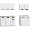 Topeshop KUCHNIA SET 200 BIEL conjunto de mobiliário de cozinha/sala de jantar
