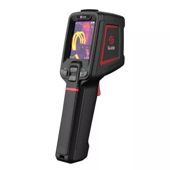 Câmara térmica Guide Sensmart E1+ — sensor térmico 120×90 px, 240×180 px máx., LCD 2,4 polegadas, Wi‑Fi, IP54, -20–550°C