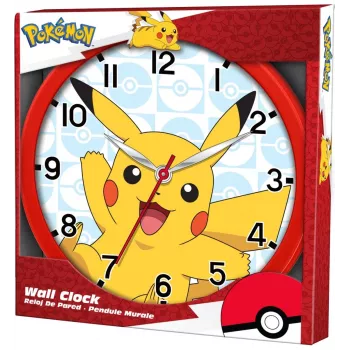 Relógio de parede Pokemon Pikachu 25cm