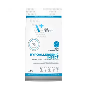 VET EXPERT Veterinary Diet Hypoallergenic Insect Dog - Alimento seco para cães - 12 kg
