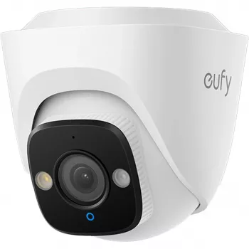 Câmara de vigilância IP Eufy E41 Turret – interior e exterior, montagem em teto, PoE, 3840×2160, campo de visão de 122°, branco