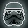 Luz néon LED de parede Paladone Stormtrooper modelo PP14595SWVN, iluminação decorativa Star Wars