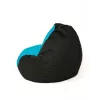 Pufe saco Sako pera preto e azul L 105 x 80 cm