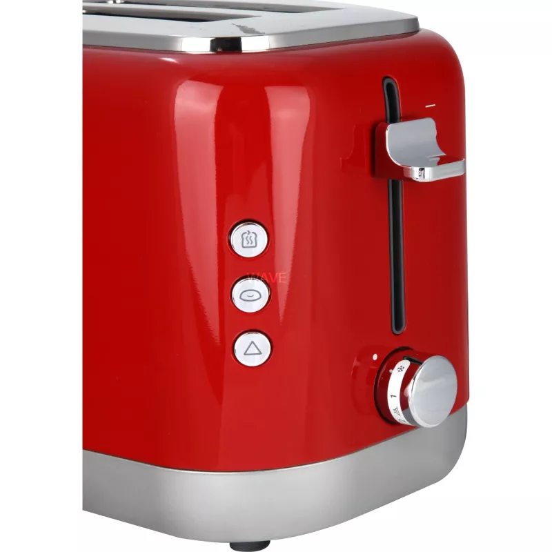 Torradeira Kenwood TCX751RD 2 fatias 900 W, caixa em metal, vermelho, 160×272×257 mm