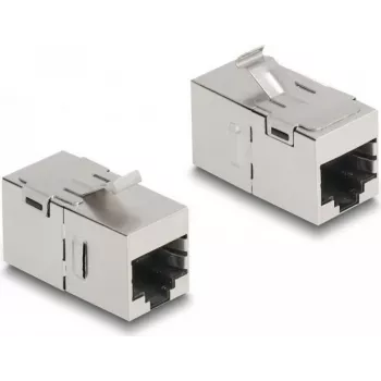 DeLOCK 87161 Módulo Keystone Plano Metálico RJ-45