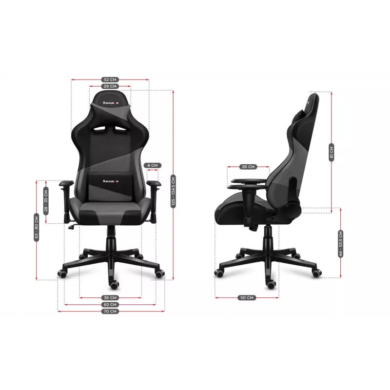Cadeira gaming Huzaro Force 6.2 cinzenta Mesh