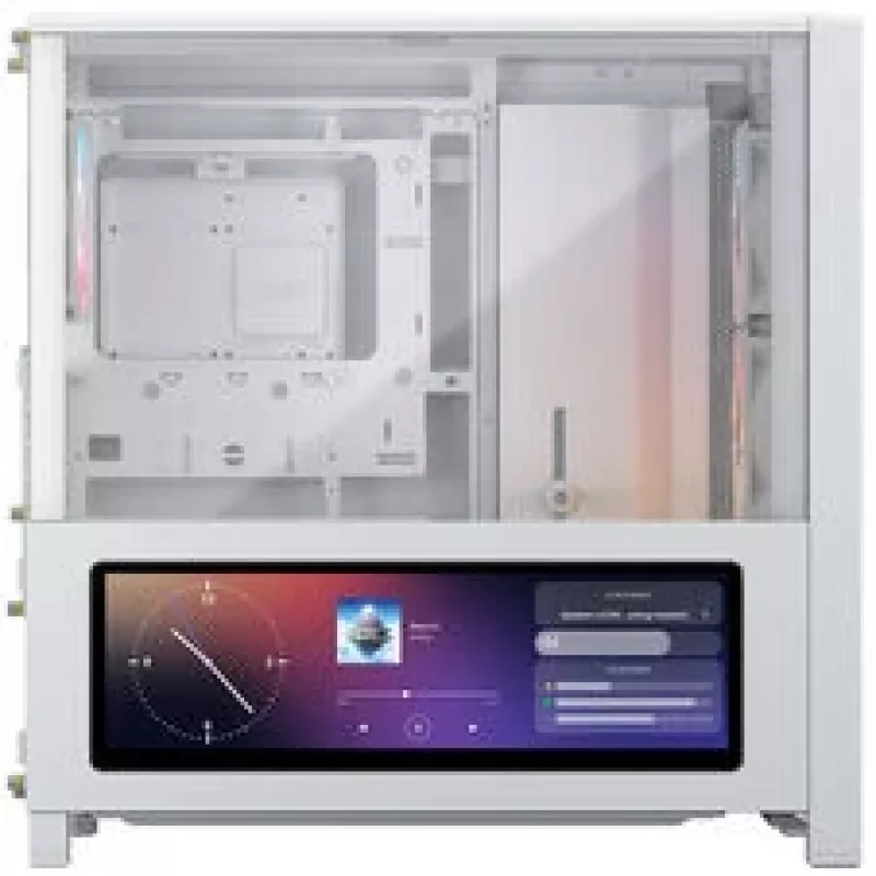Caixa para PC Corsair FRAME 4000D LCD RS, Midi-Tower, ATX, ARGB, vidro temperado - branco