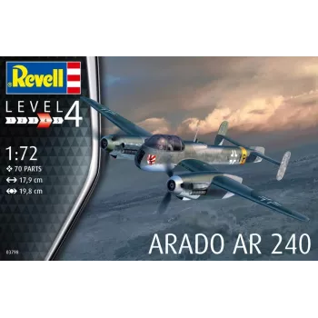 Maquete em plástico REVELL Arado AR-240 escala 1:72 — modelo de avião para montagem