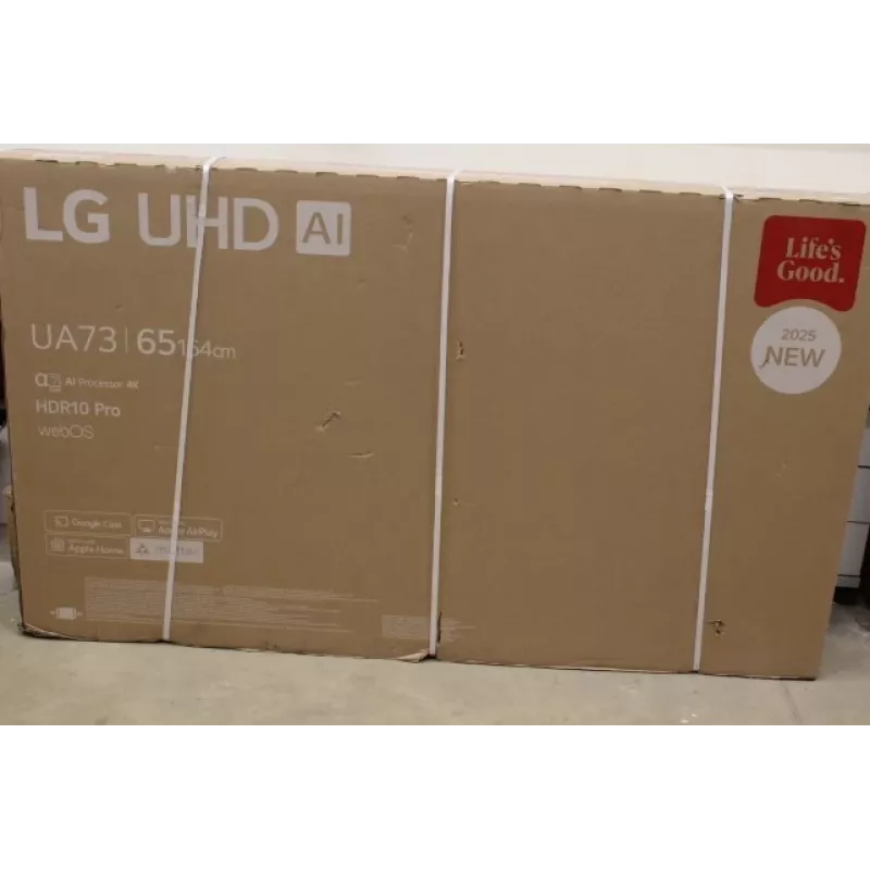TV LED LCD LG 65UA73003LA 65 polegadas (165 cm) Smart TV webOS 25 UHD — embalagem danificada