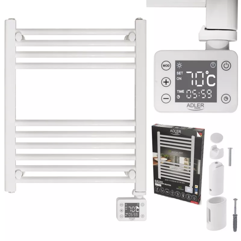 Aquecedor de casa de banho elétrico LED | AD 7823 | aquecedor | 400 W | branco | IP24
