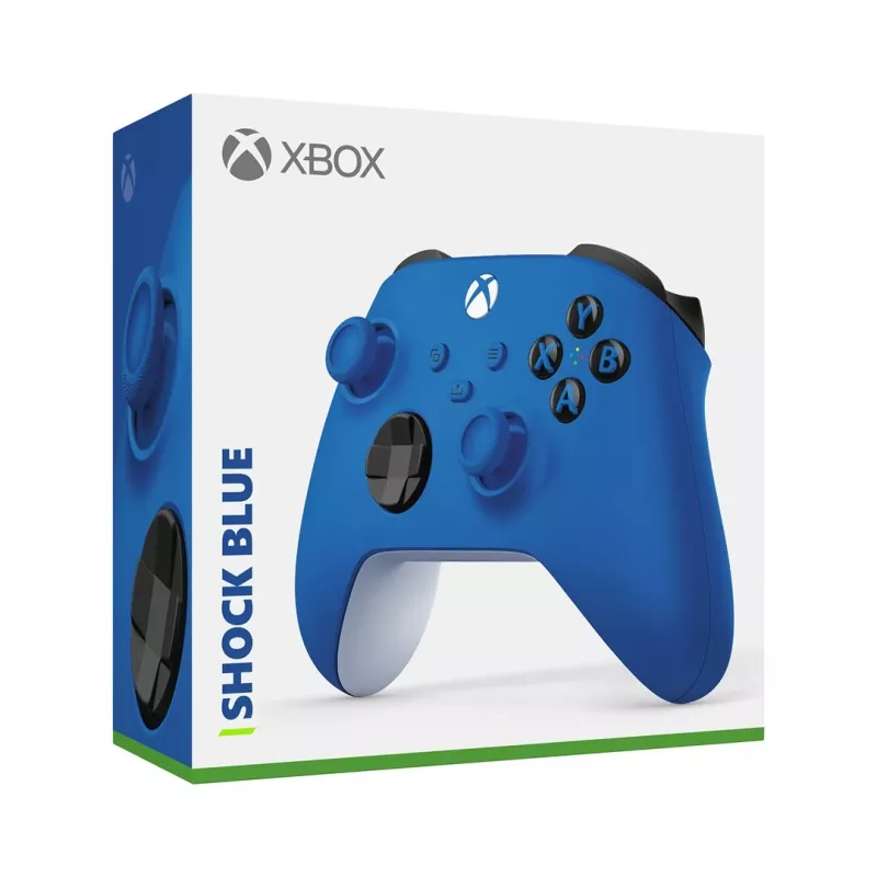 Comando sem fios Microsoft Xbox azul e branco Bluetooth/USB gamepad analógico/digital Android, PC, Xbox One, Xbox One S, Xbox One X, Xbox Series S, Xbox Series X, iOS