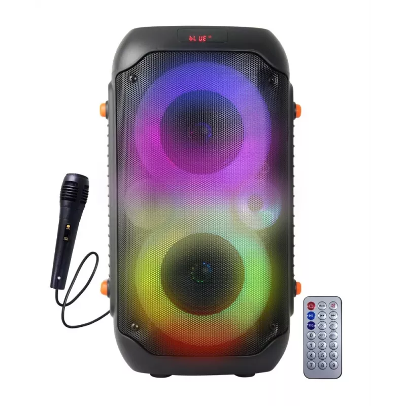 Altifalante KARAOKE Esperanza EP156 BT FM LED RGB Preto 20W