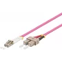 Cabo de fibra ótica Goobay LC-SC OM4 0,5 m rosa