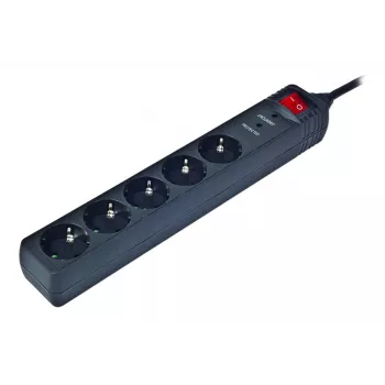 Proteção contra sobretensões Gembird SPG5-C-10 preto 5 tomadas AC 250V 3m