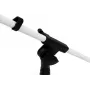 Suporte de microfone Omnitronic MS-1W branco, braço ajustável, braço articulado para montagem em mesa