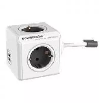Extensão de energia Allocacoc 1407/DEEUPC 3m 4 tomadas AC cinzento branco
